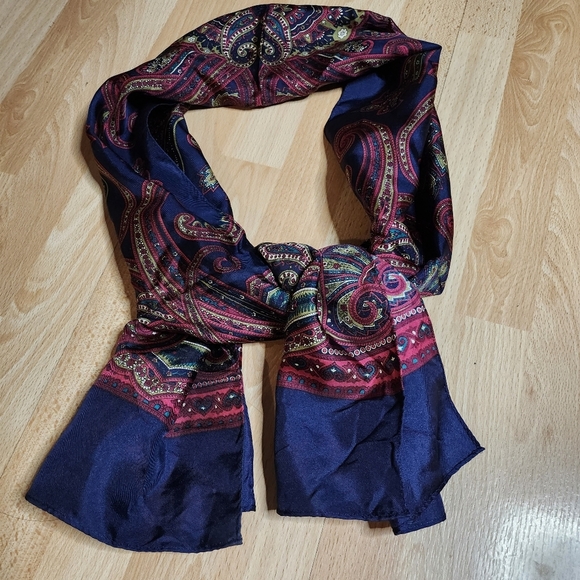PIERRE BALMAIN Silk long scarf Authentic - Picture 5 of 6